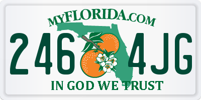 FL license plate 2464JG