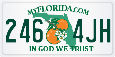 FL license plate 2464JH