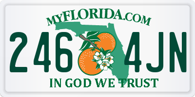 FL license plate 2464JN