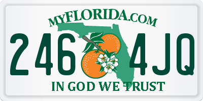 FL license plate 2464JQ
