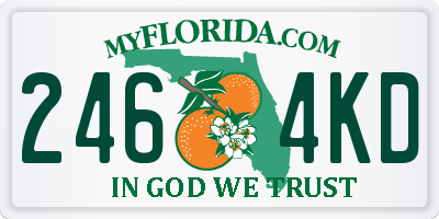 FL license plate 2464KD