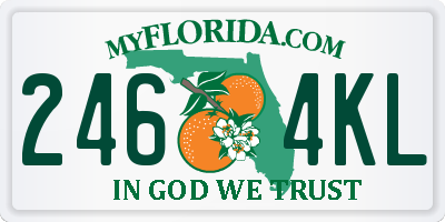 FL license plate 2464KL