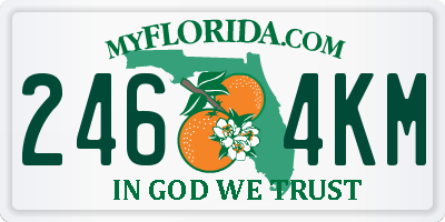 FL license plate 2464KM