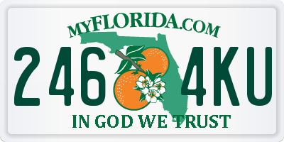 FL license plate 2464KU