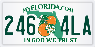 FL license plate 2464LA