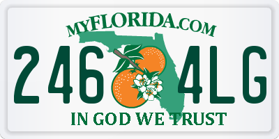 FL license plate 2464LG
