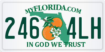 FL license plate 2464LH