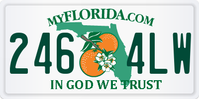 FL license plate 2464LW