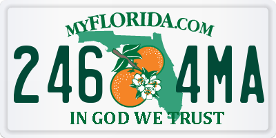 FL license plate 2464MA