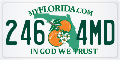 FL license plate 2464MD