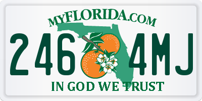 FL license plate 2464MJ