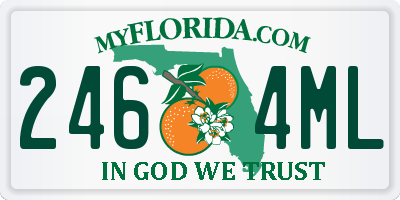 FL license plate 2464ML