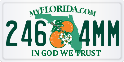 FL license plate 2464MM