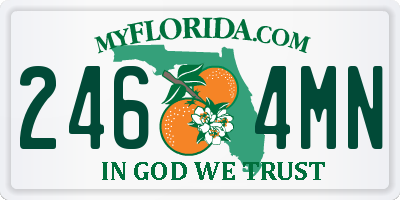 FL license plate 2464MN