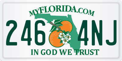 FL license plate 2464NJ