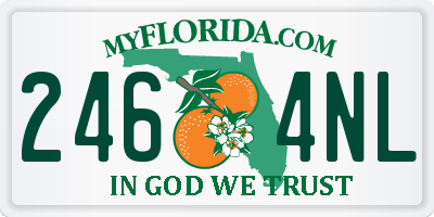FL license plate 2464NL