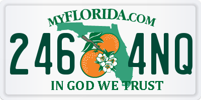 FL license plate 2464NQ