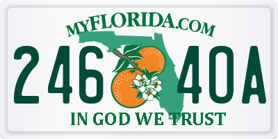 FL license plate 2464OA