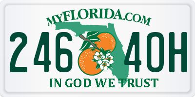 FL license plate 2464OH