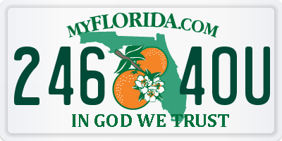 FL license plate 2464OU