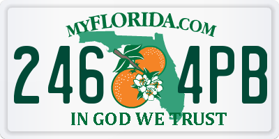 FL license plate 2464PB