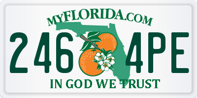 FL license plate 2464PE