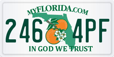 FL license plate 2464PF