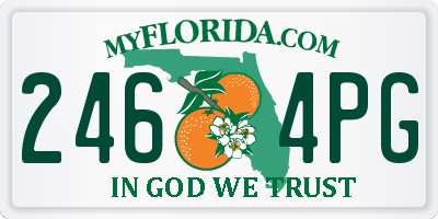 FL license plate 2464PG
