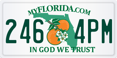 FL license plate 2464PM