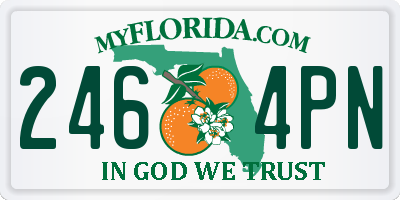 FL license plate 2464PN