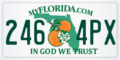 FL license plate 2464PX