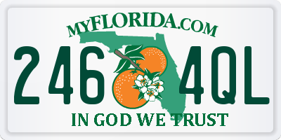 FL license plate 2464QL