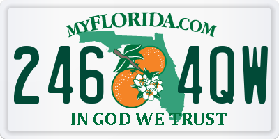 FL license plate 2464QW
