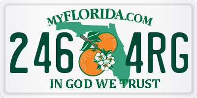 FL license plate 2464RG