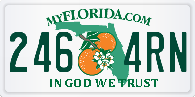 FL license plate 2464RN