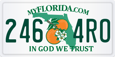 FL license plate 2464RO