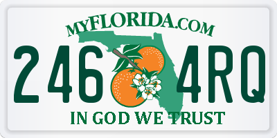 FL license plate 2464RQ