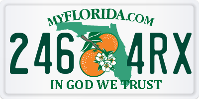 FL license plate 2464RX