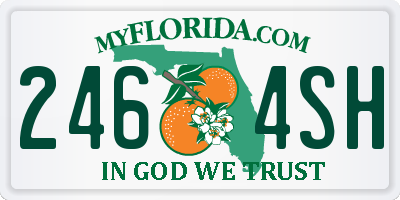FL license plate 2464SH