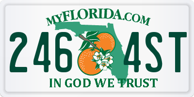 FL license plate 2464ST
