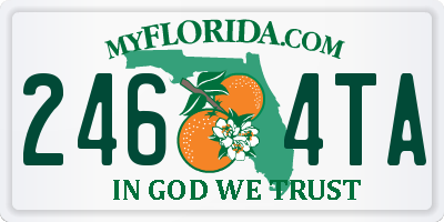 FL license plate 2464TA