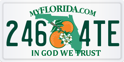 FL license plate 2464TE