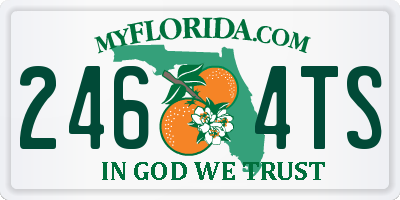 FL license plate 2464TS
