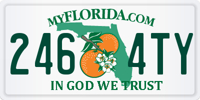 FL license plate 2464TY