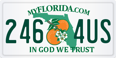 FL license plate 2464US