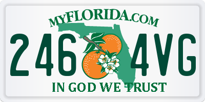FL license plate 2464VG