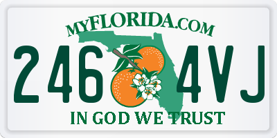 FL license plate 2464VJ