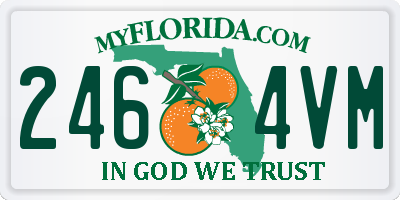 FL license plate 2464VM