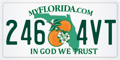 FL license plate 2464VT
