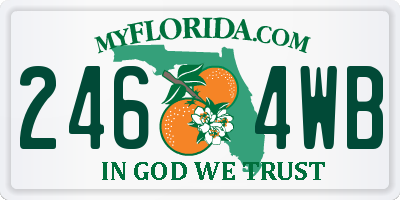 FL license plate 2464WB